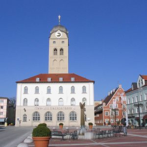 Erdinger Schrannenplatz mit Stadtturm