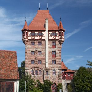 Schottenturm der Burg AbenbergAufnahmepunkt: 49° 14' 36,9"N, 10° 57' 45,9" E